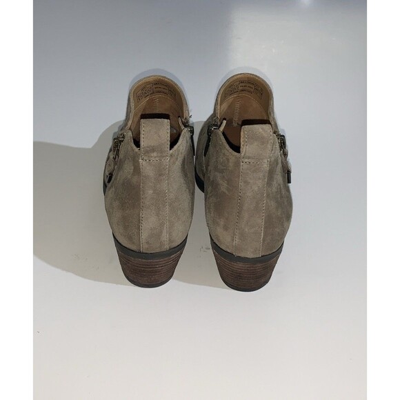 Vionic Women's 8M Ankle Boots Stone Grey Leather Waterproof Zip Booties EU 38.5 - Picture 6 of 9